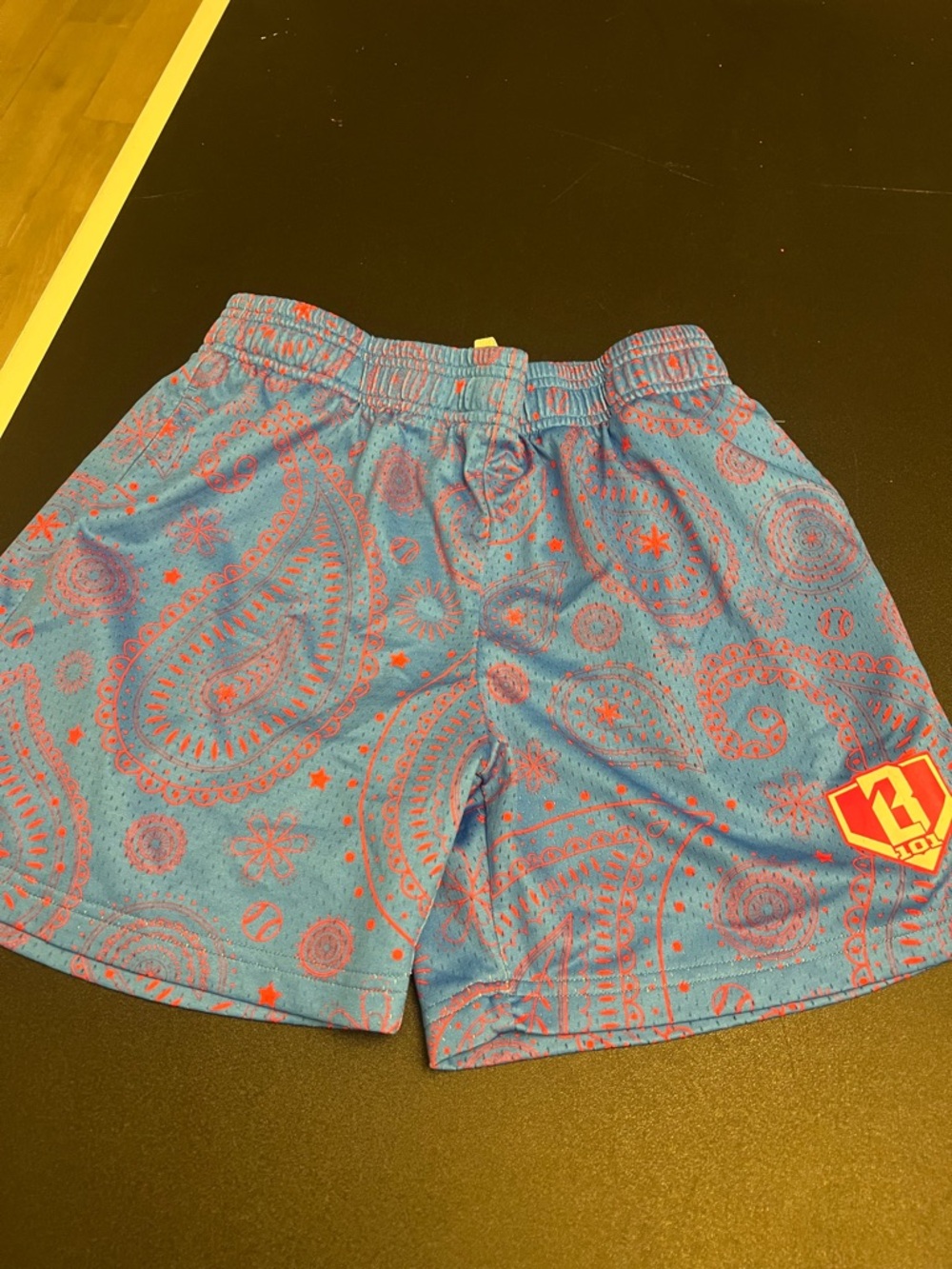 baseball.lifestyle.101 blue pink.boys paisley.shorts